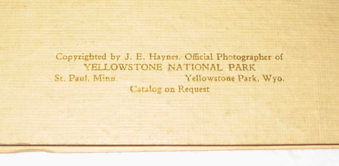 Early Haynes Souvenir Book of Yellowstone National Park Vintage Gems Brochure