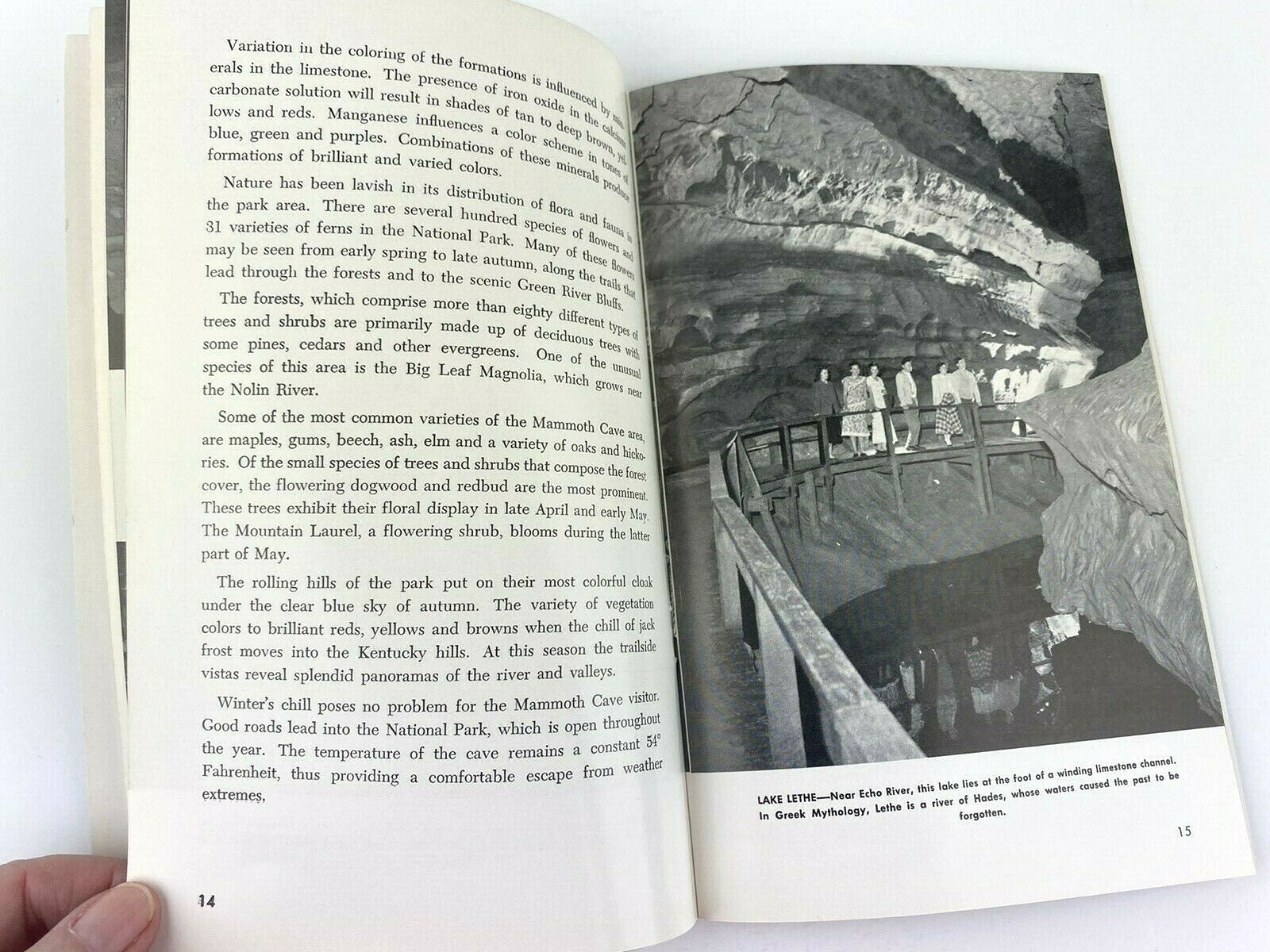 Mammoth Cave National Park Kentucky 1951 A Pictorial Study Booklet Maps Photos