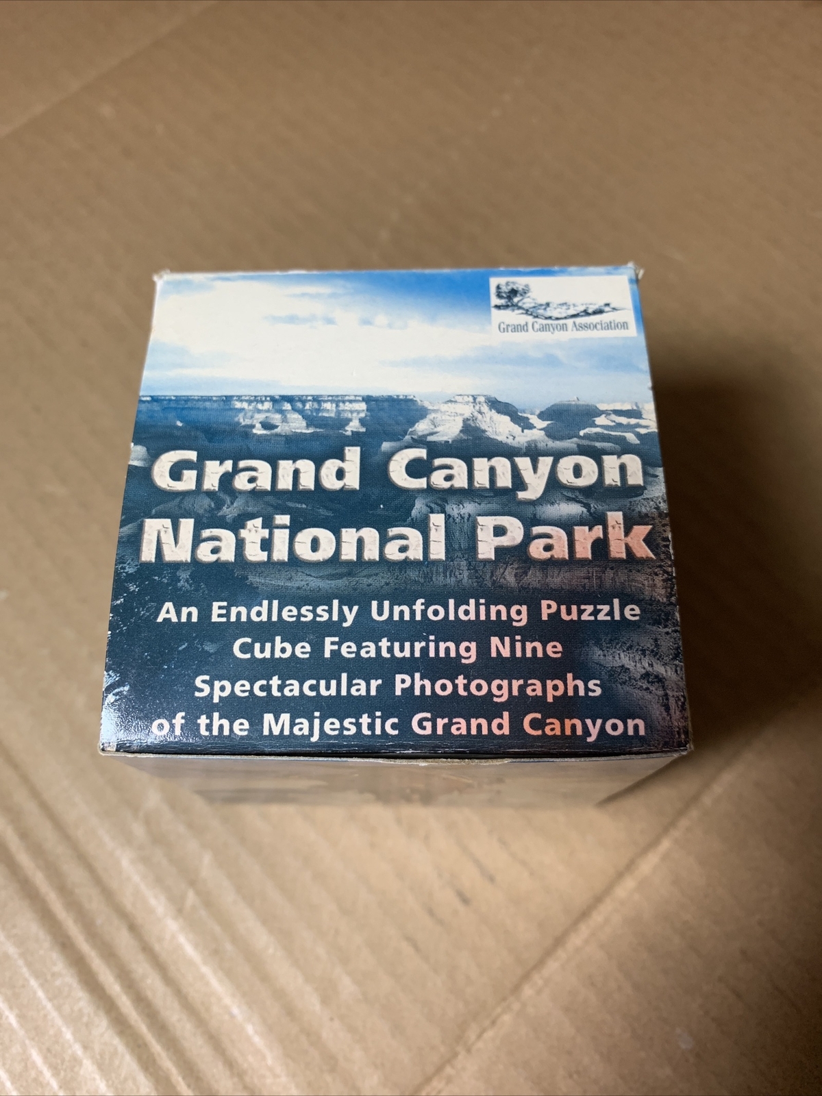 Vtg Grand Canyon National Park NPS AZ Souvenir Puzzle CUBE (9 pictures) in BOX