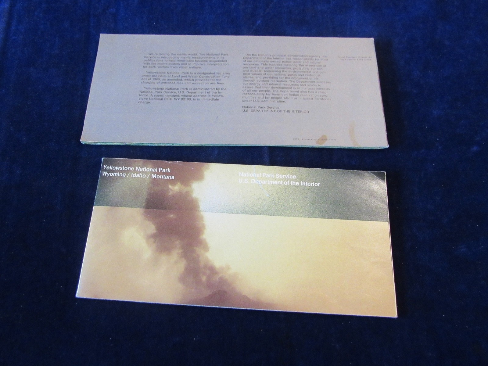 Vintage 1978 + 87 +?? Yellowstone National Park Map & Brochure Lot of 6 C551