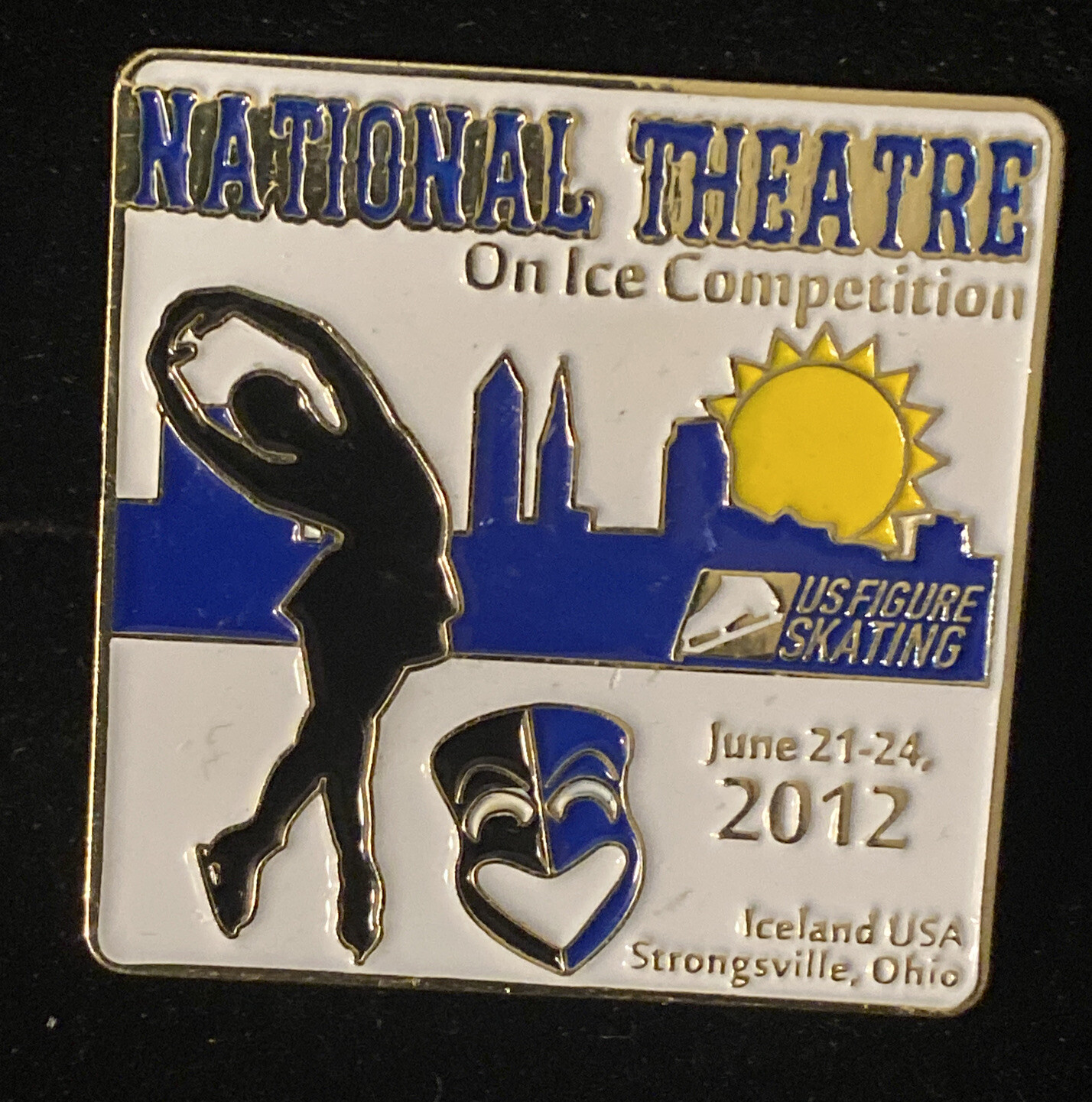 National Theatre On Ice Competition LAPEL PIN pin back 2012 Strongsville Ohio