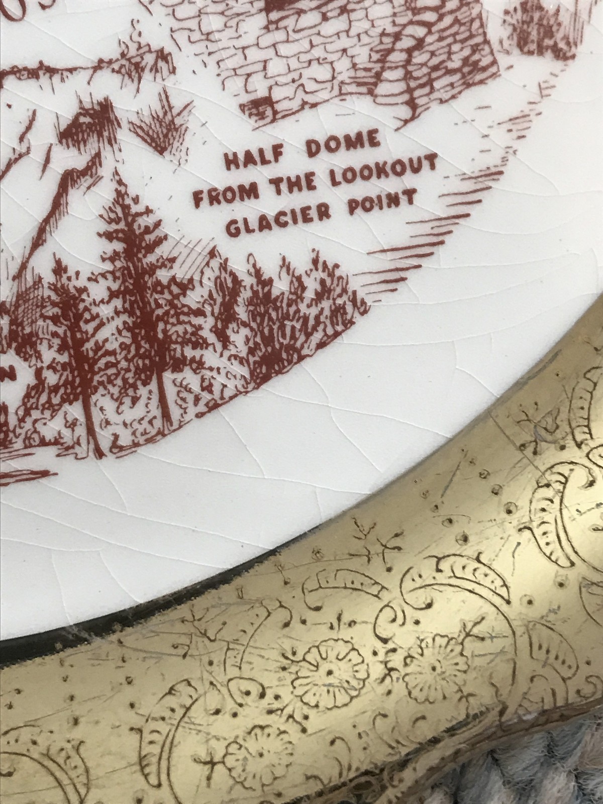 Yosemite National Park Vintage Souvenir Plate 9.5 Inch
