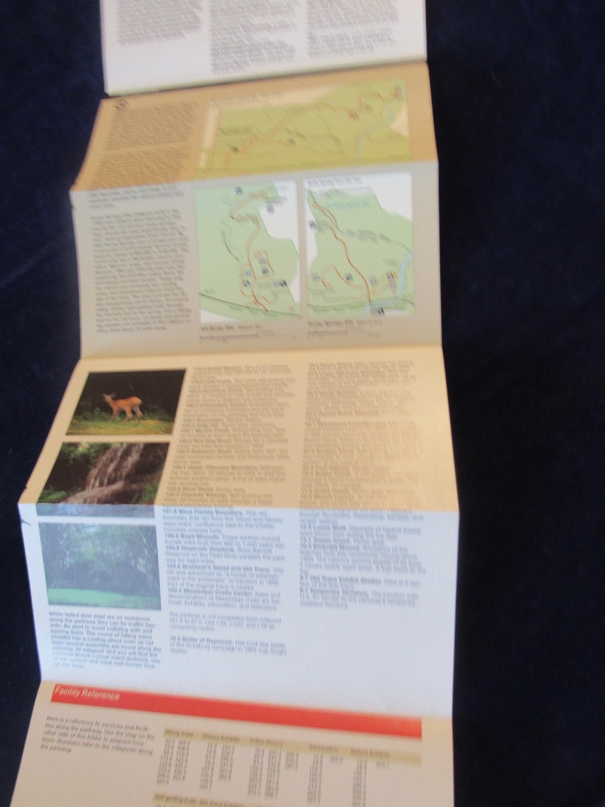 Vtg Natchez Trace Parkway & Melrose National Park Brochure Lot of2 MS TN AL C532