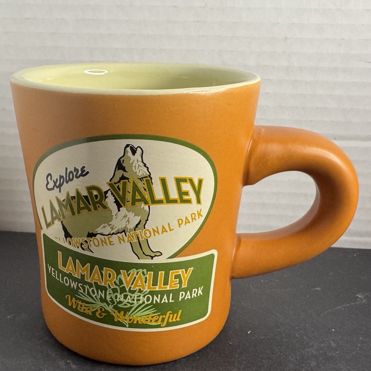 Yellowstone National Park Collectible Explore Lamar Valley Diner Mug Wolf