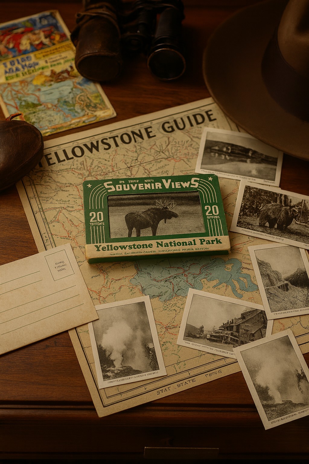 Vintage 1930s Yellowstone Souvenir Views Packet Haynes Studio 20 Photos Complete
