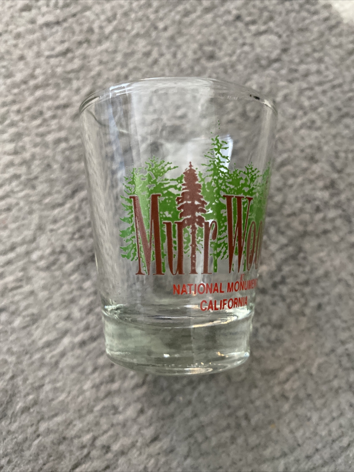 Vintage Muir Woods Shot Glass NPS National Monument California Souvenir Park