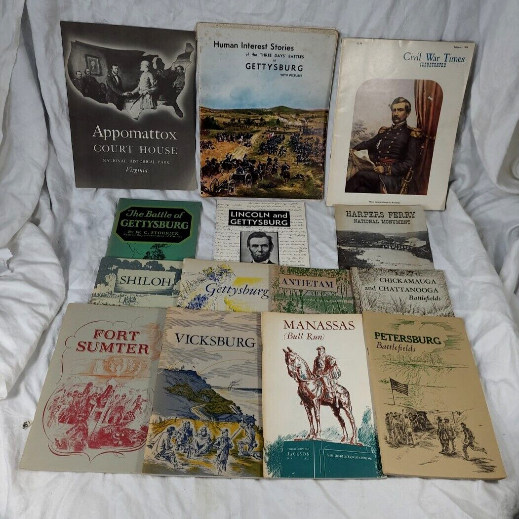 8 – 50’s 60’s National Park Service Historical Handbooks CIVIL WAR + BONUS BOOKS