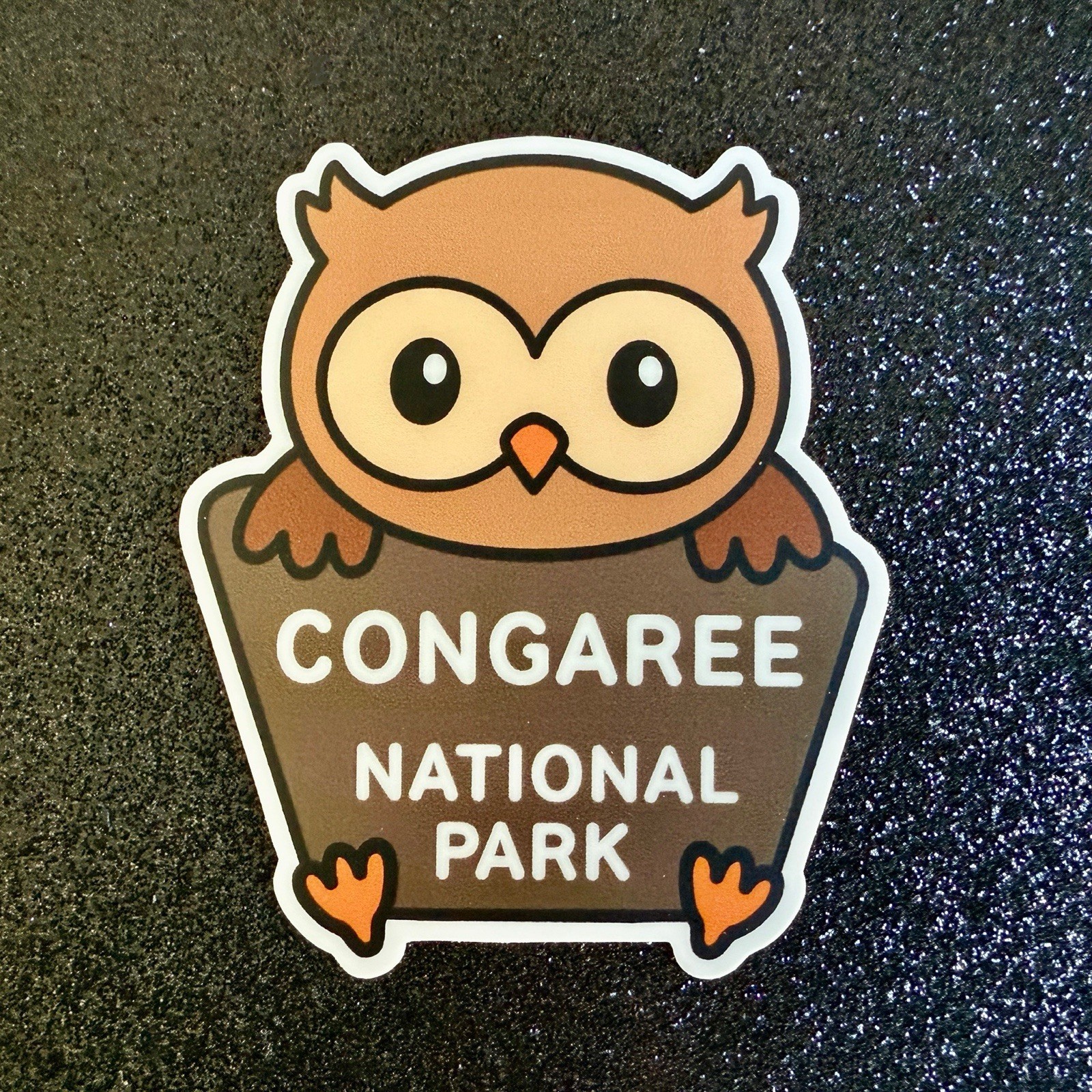 Congaree National Park Weatherproof Vinyl Sticker- Congaree NP Owl Sticker