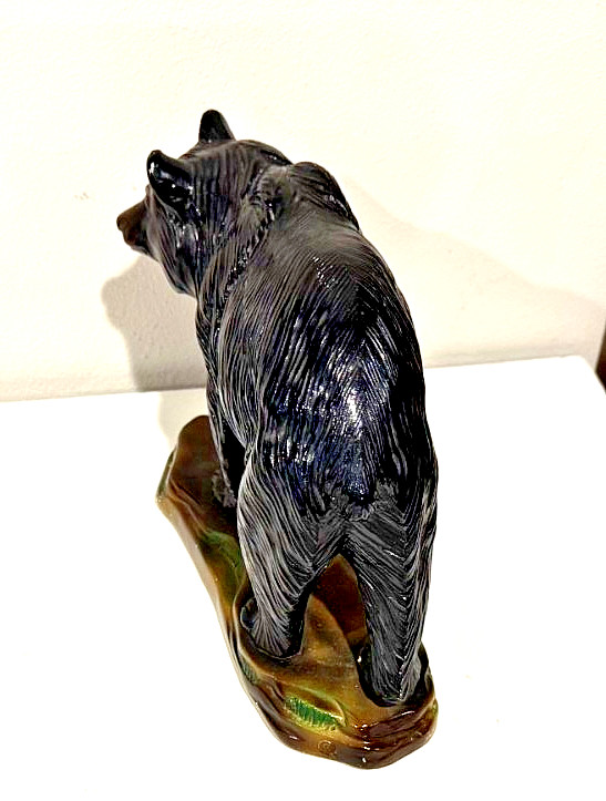 Large Black Bear chalk ware vintage 1948 Orn-A-Craft – 8X10″