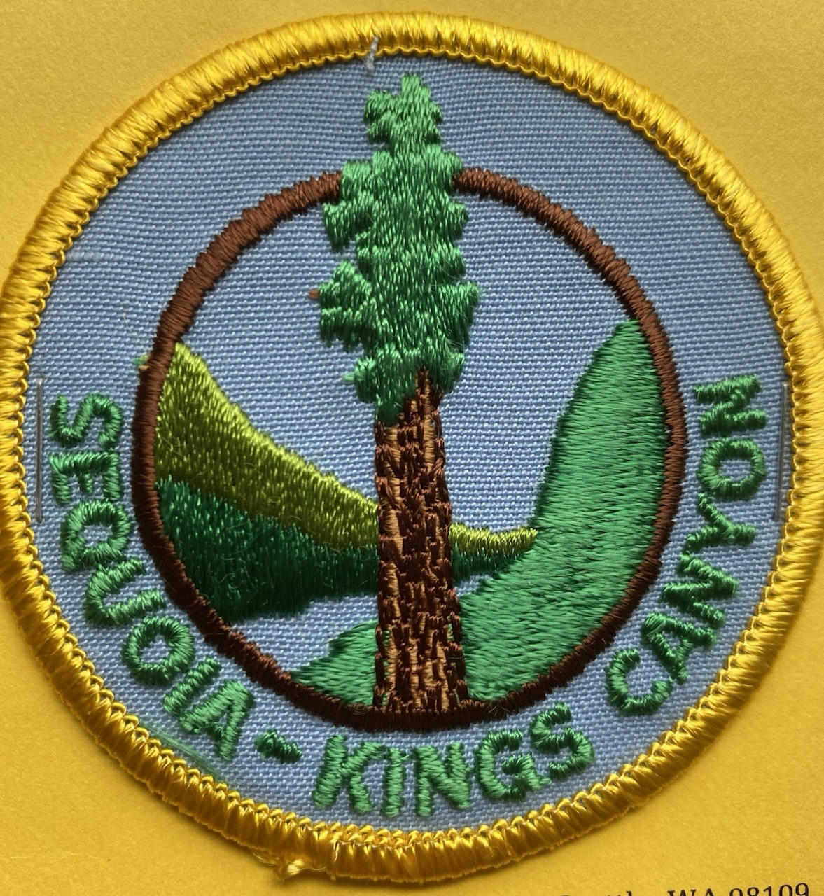 NIP Sequoia Kings Canyon National Parks California Redwoods Round Souvenir Patch