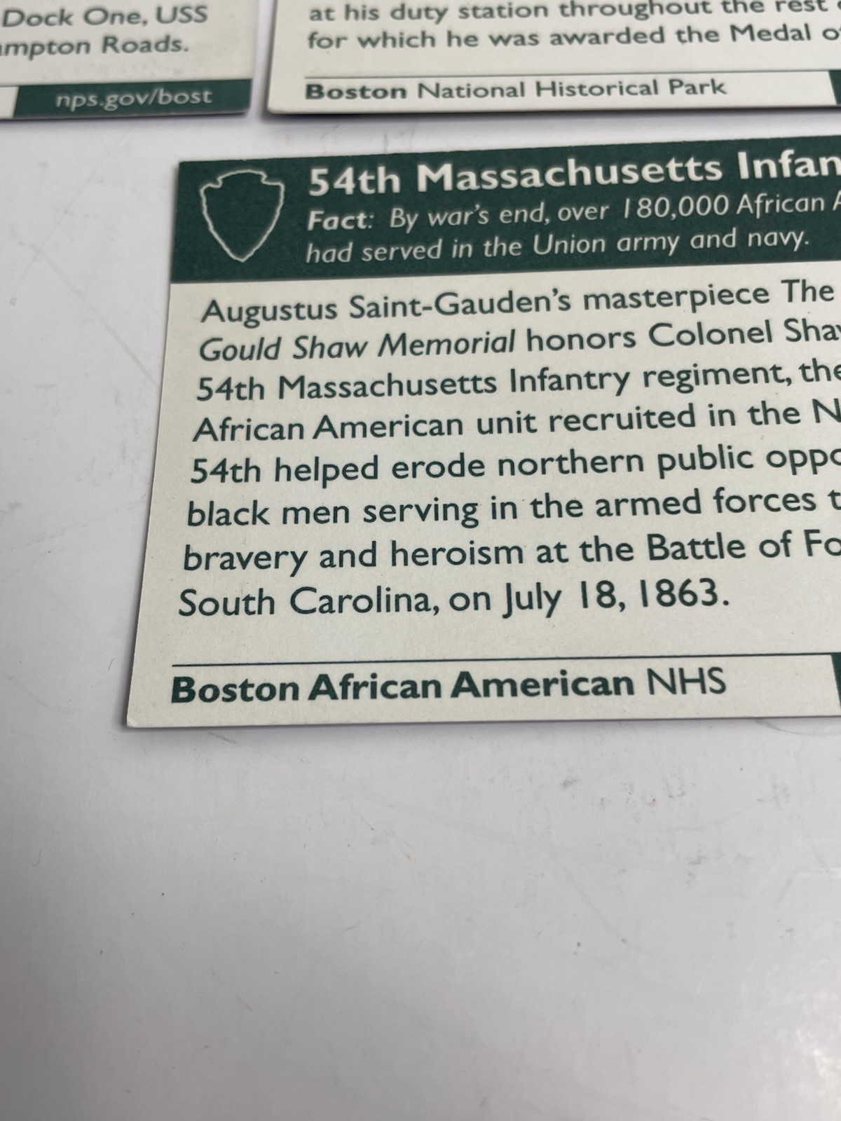 Set (7) NPS BOSTON NHS HISTORIC SITE Garrison Dry Dock Navy Yard Lawson CARDS