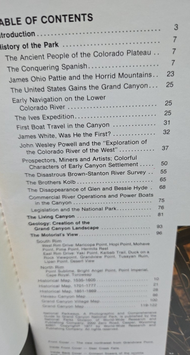National Parkways Grand Canyon Photographic Historical Travel Guide 1977