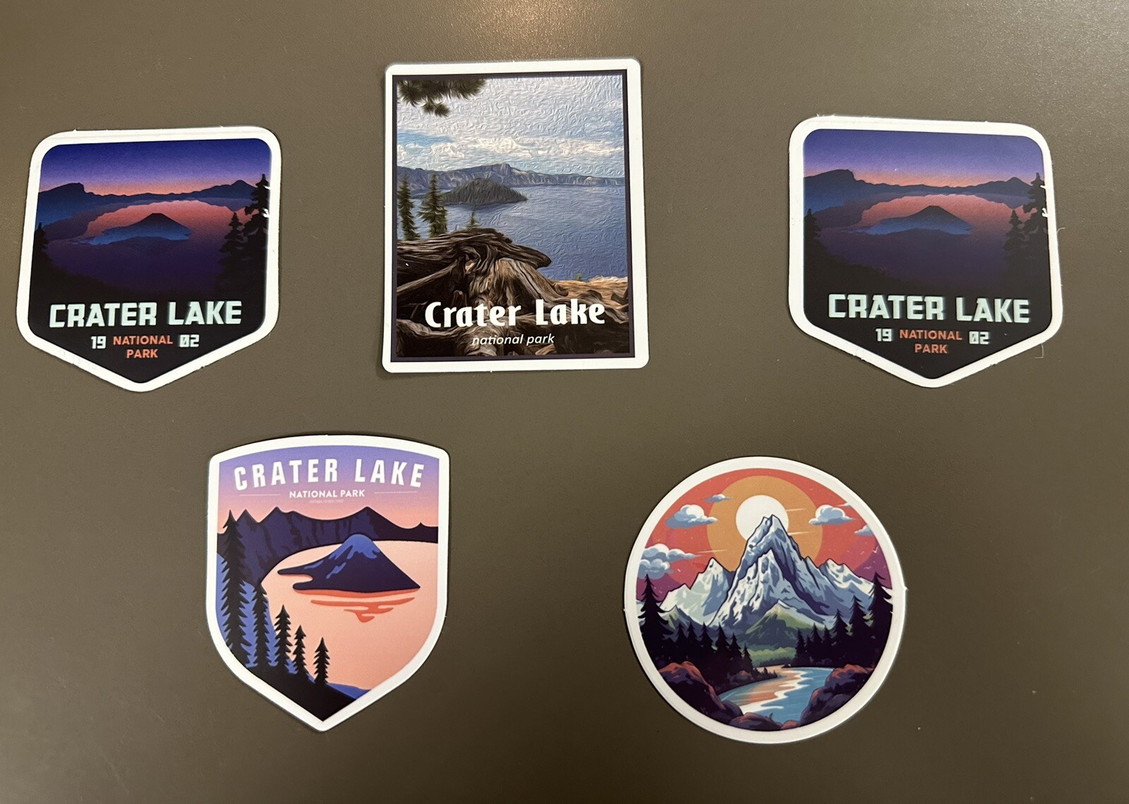 Crater Lake National Park Stickers/Decals Set Of 5