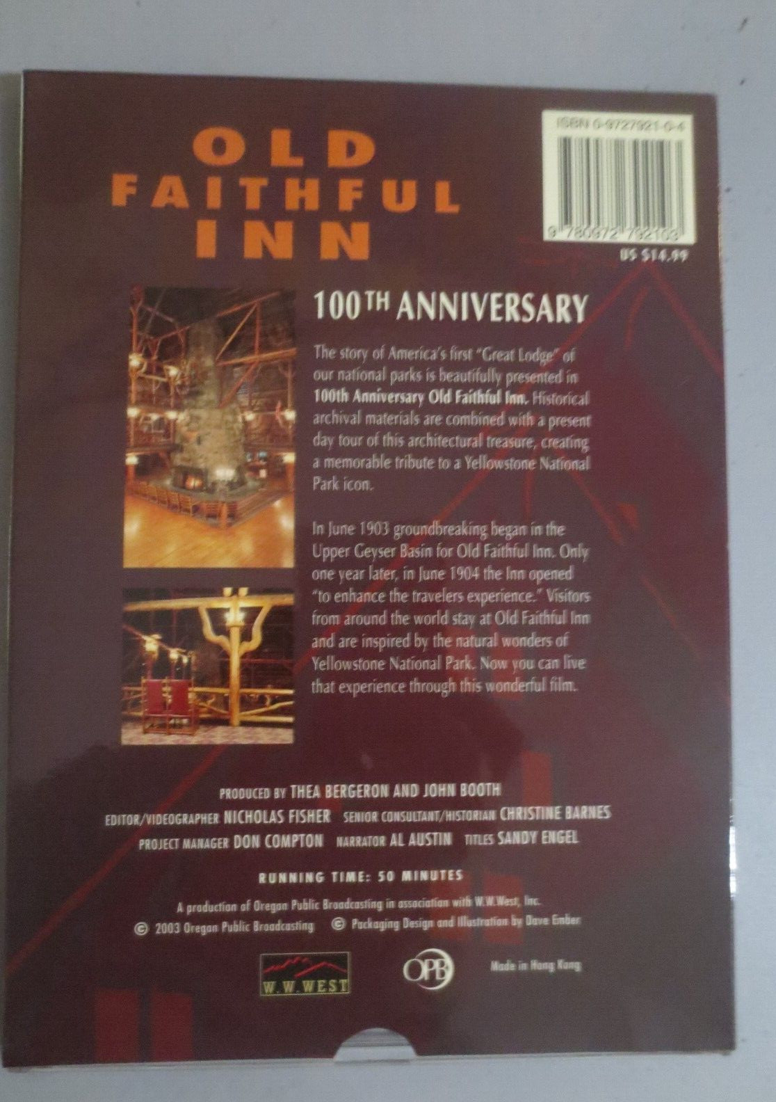 Old Faithful Book Hardback Book 63 Pages and Dust Cover and DVD in Box