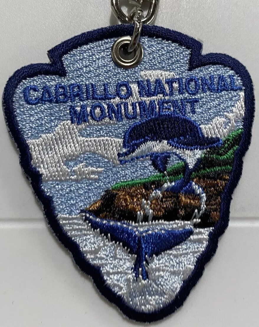 Cabrillo National Monument California Double Sided Embroidered Keychain Key Ring
