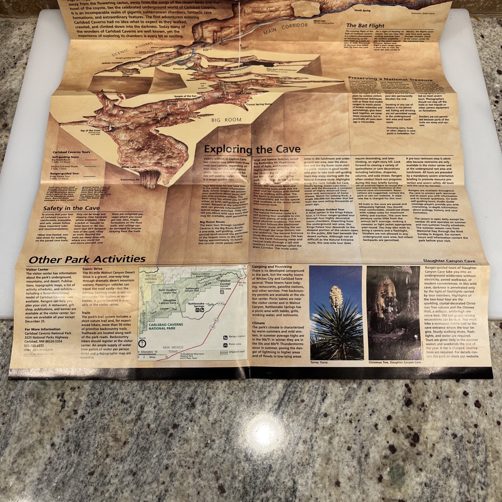 Carlsbad Caverns National Park Unigrid Brochure Guide NPS US Dept Of Interior NM