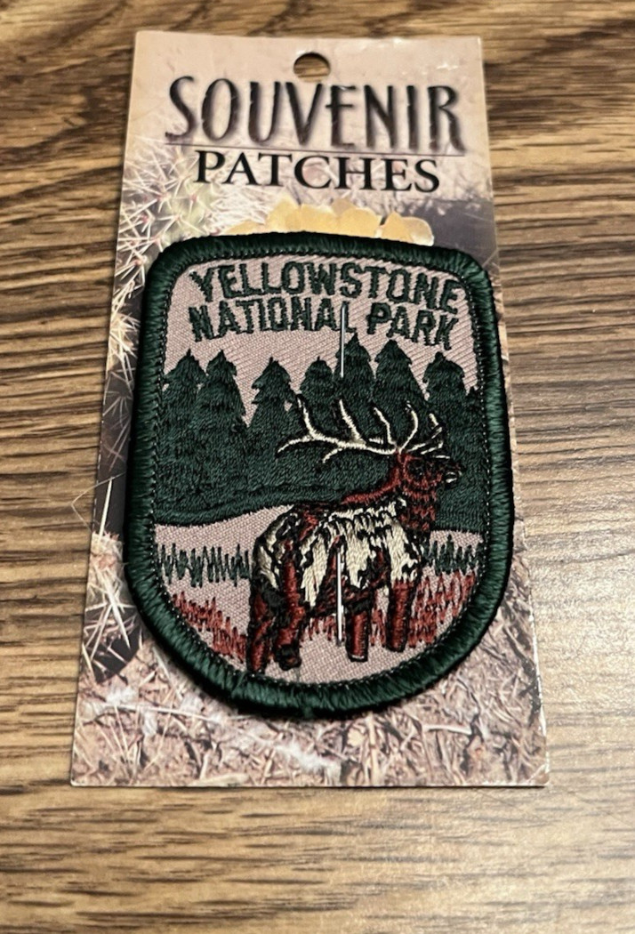 Yellowstone National Park US Souvenir 2.75″x2″ Embroidered Iron On Patch Elk NEW
