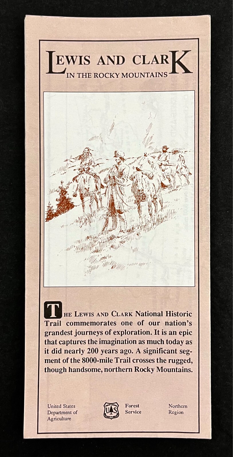 1990s Lewis & Clark National Historic Trail Rocky Mountains VTG Travel Brochure