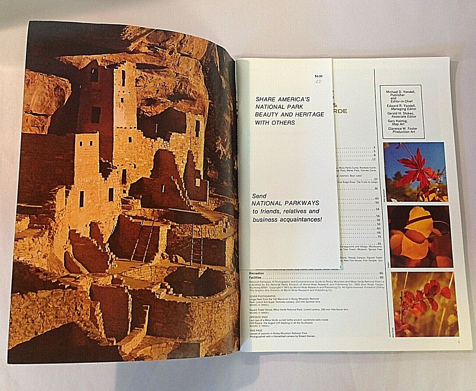 Vtg 1975 National Parkways Photo Guide Mesa Verde Rocky Mountain National Parks