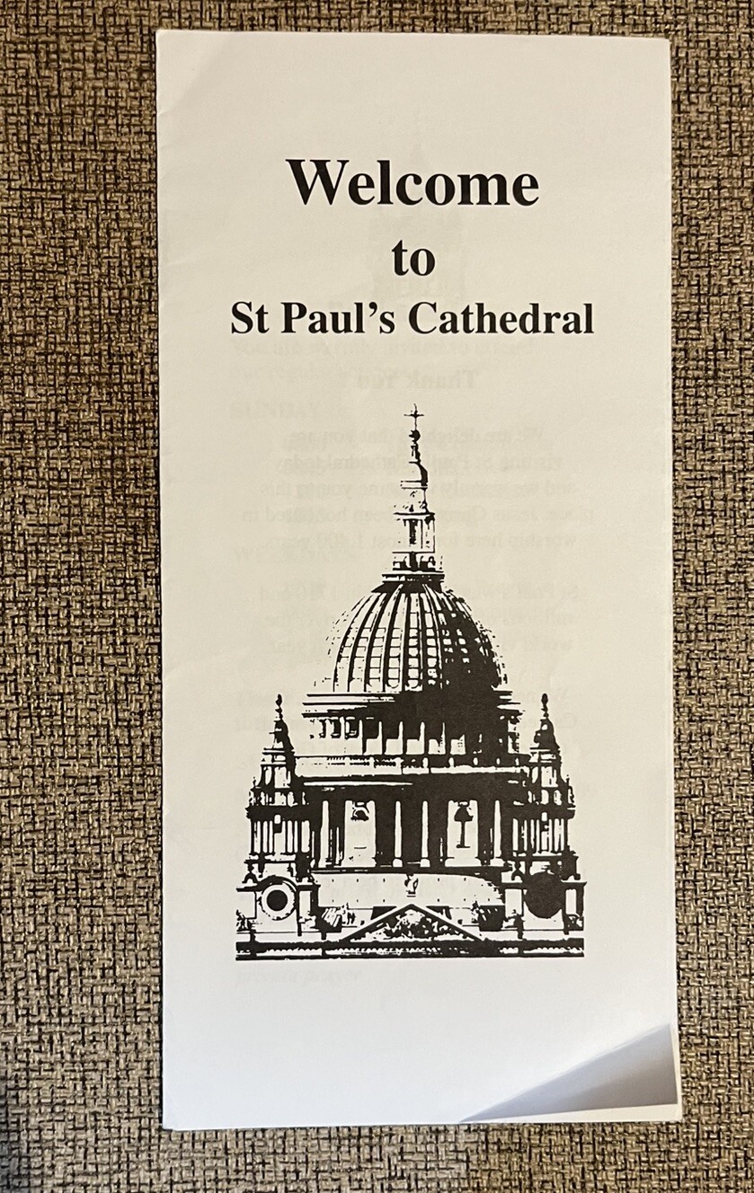 ST PAUL’S CATHEDRAL VISITOR’S GUIDE W/ CHURCH MAPS LONDON 1997