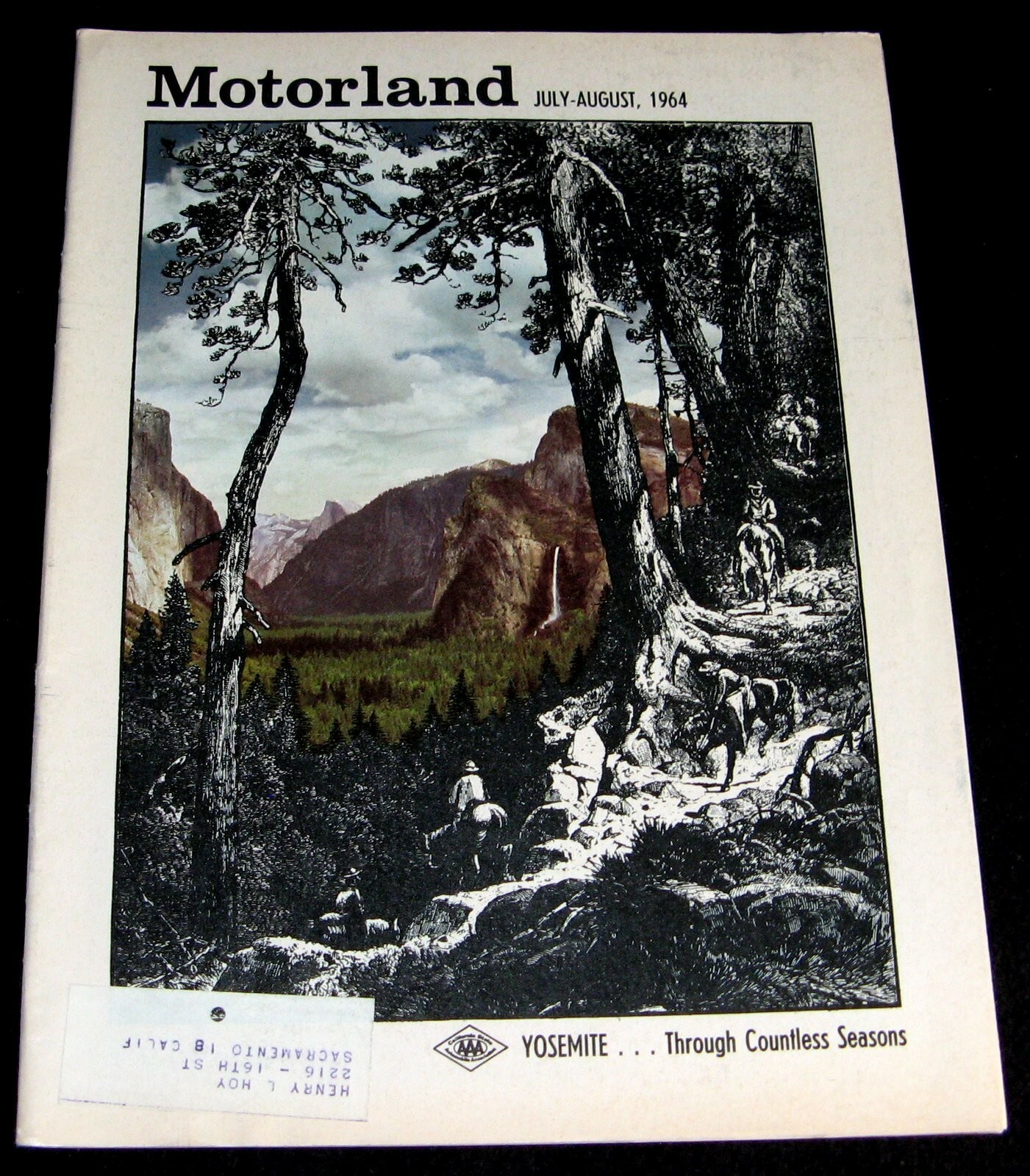 YOSEMITE 1964 PICTORIAL & COVER MOTORLAND MAGAZINE AAA + SURF SANTA CRUZ COUNTY