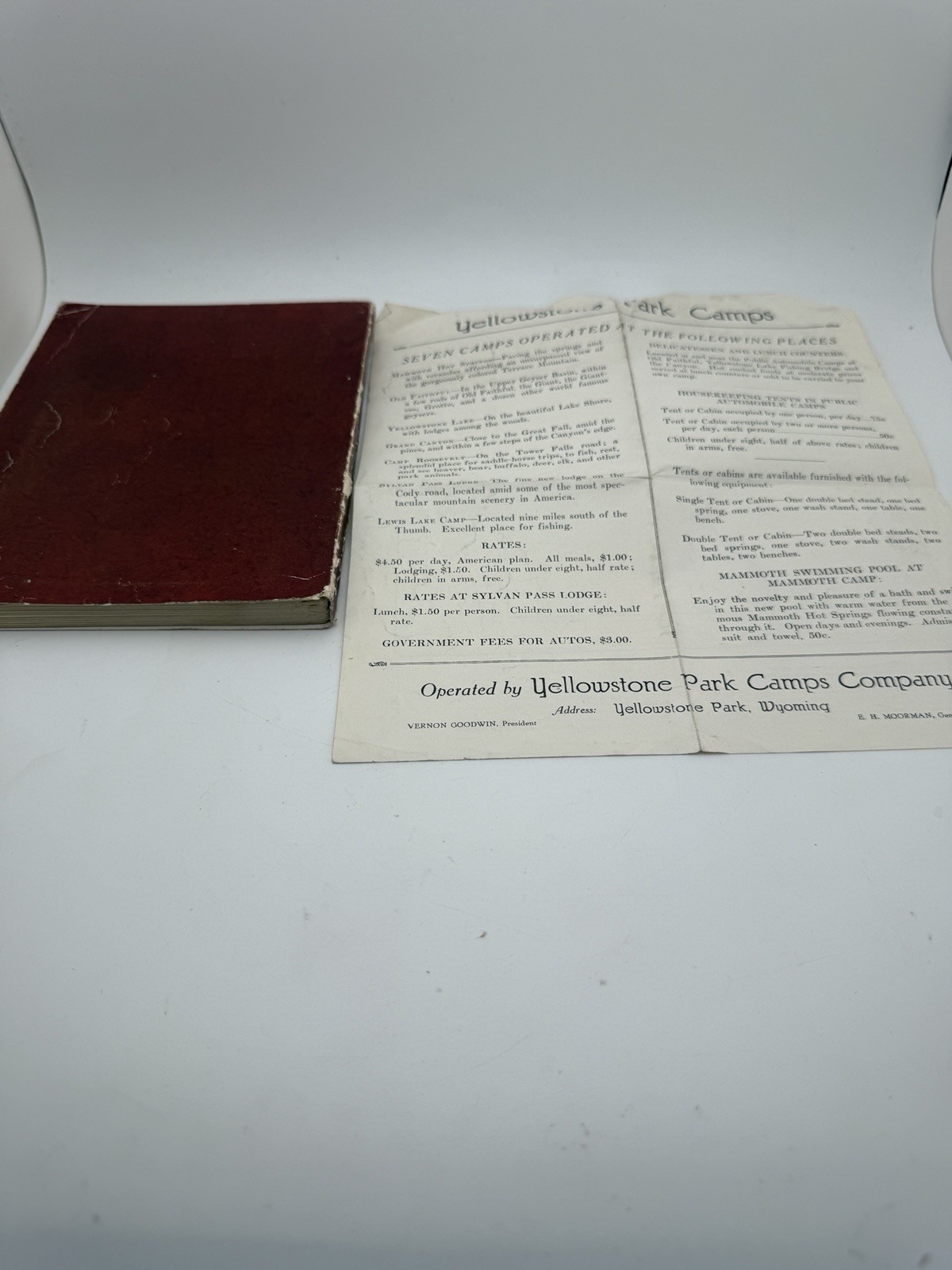 1923 Campbell Yellowstone Park Guide 4th Ed Softcover Map Camp Brochure