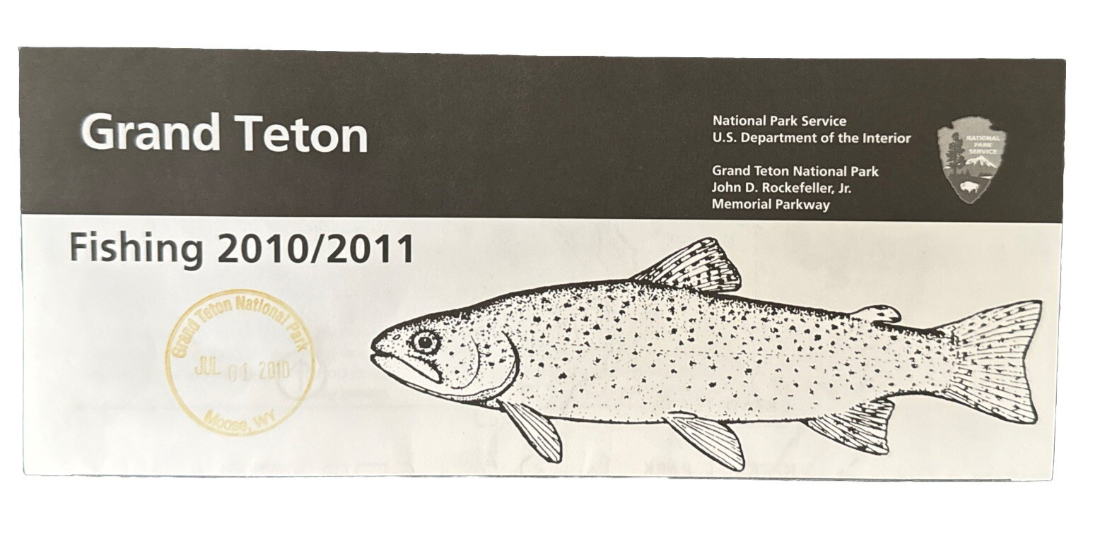 Grand Teton Wyoming Fishing Snake River Travel FLYER Natl Park Svc Map 2010/2011