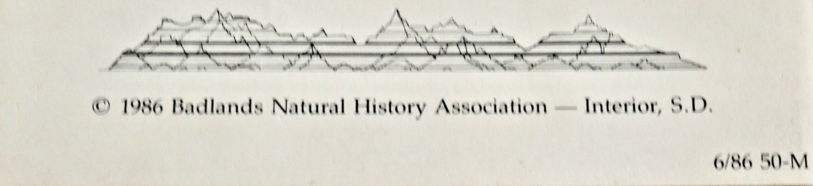 Vintage 1986 Guide to THE DOOR TRAIL – BADLANDS NATIONAL PARK – SOUTH DAKOTA