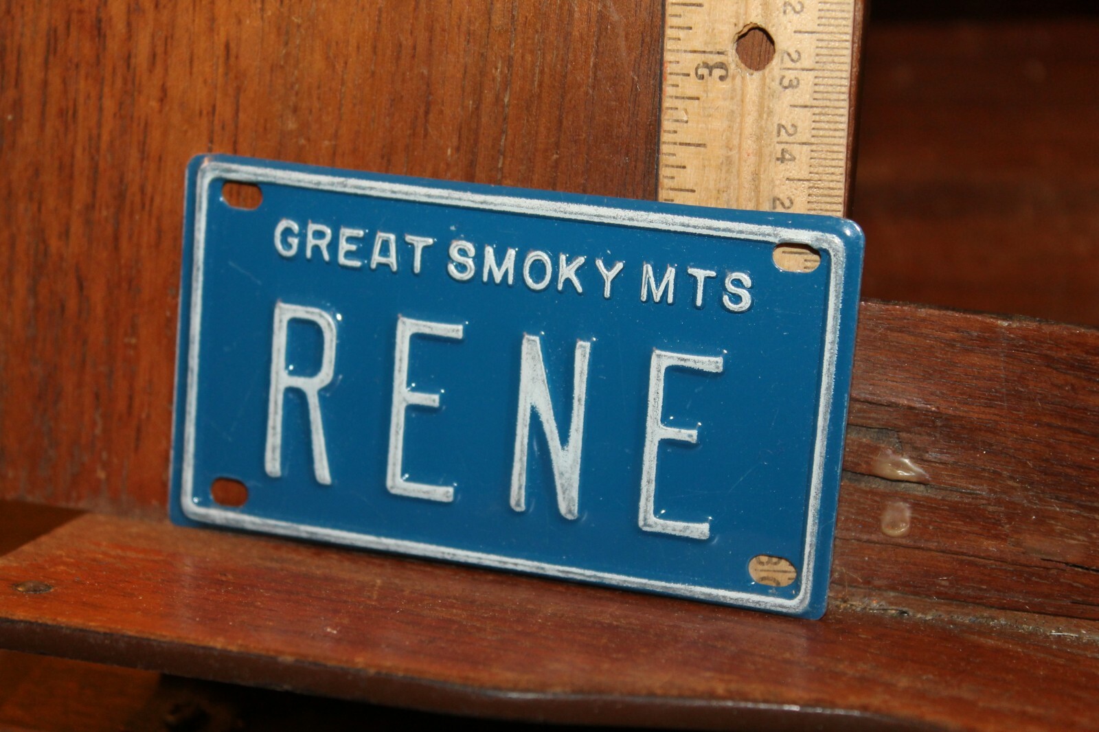 Vintage 1970’s Tennessee Bicycle License Plate Great Smoky Mountains Rene