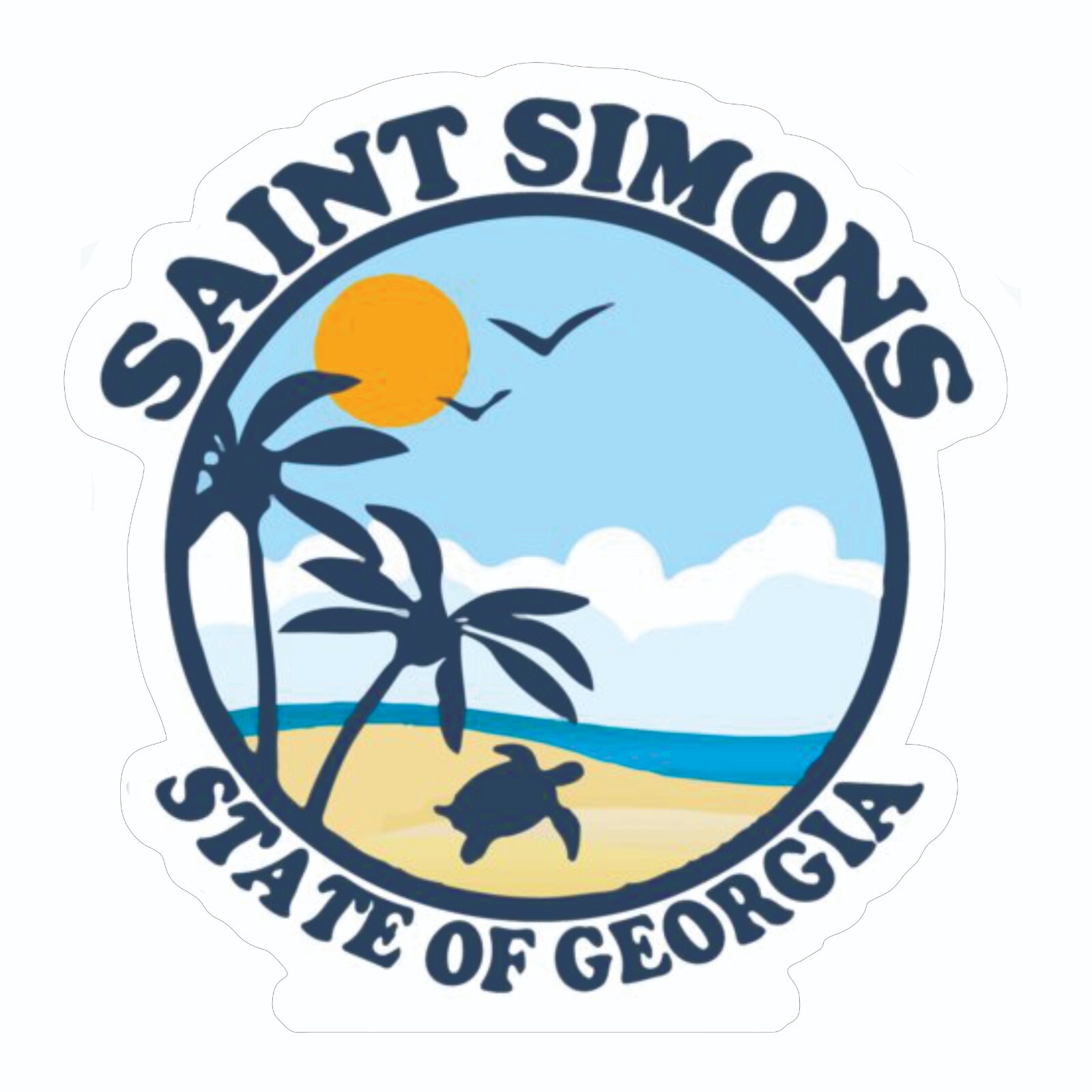 Saint Simons Island Georgia Sticker Decal Bumper Sticker