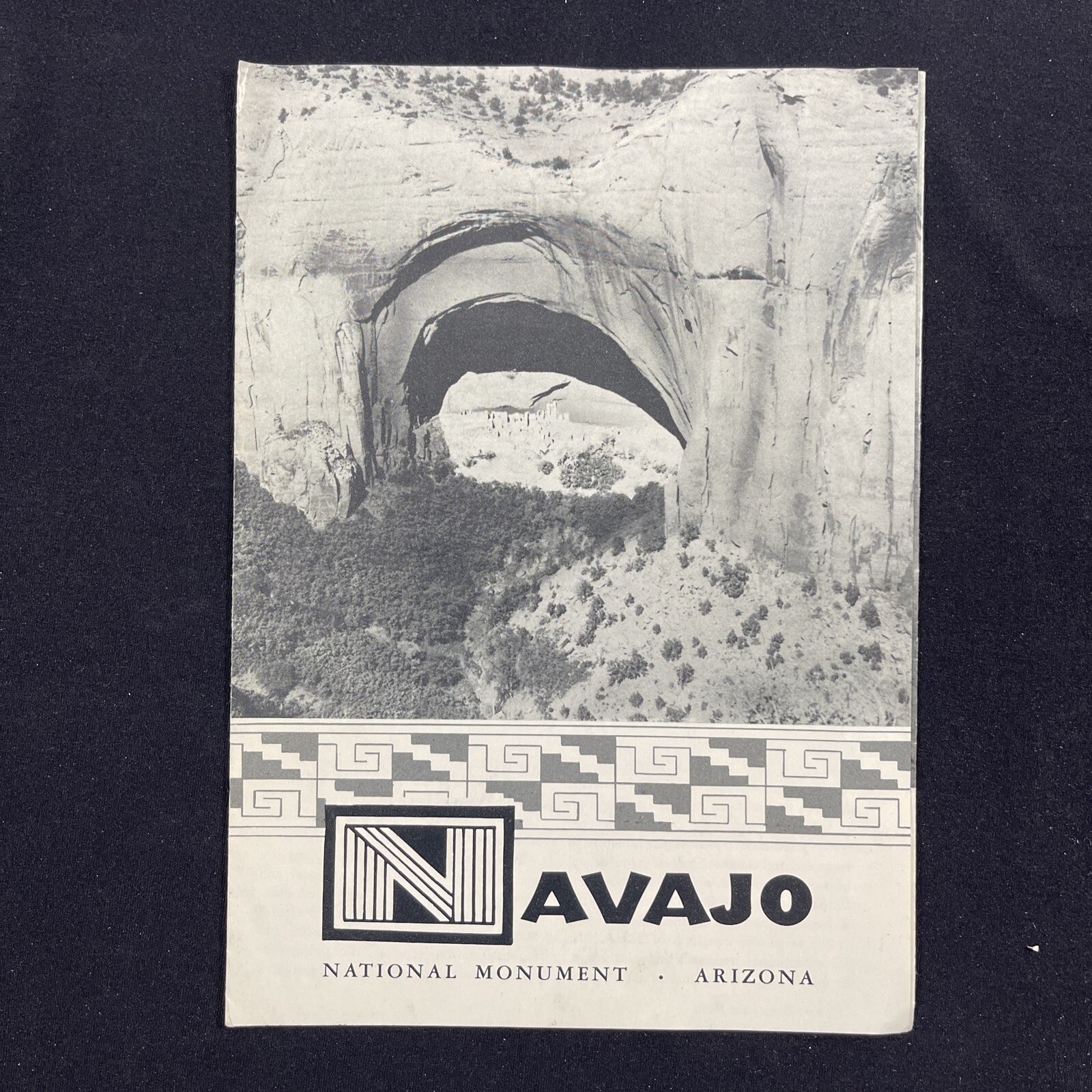 Vintage 1951 Navajo National Monument Brochure Pamphlet Map Guide Info booklet