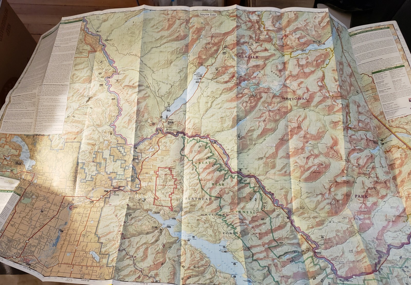 7-GLACIER NAT. PARK MAPS & BROCHURES FROM 1916 TO 2009. SEE DESCRIPTION EX-MINT