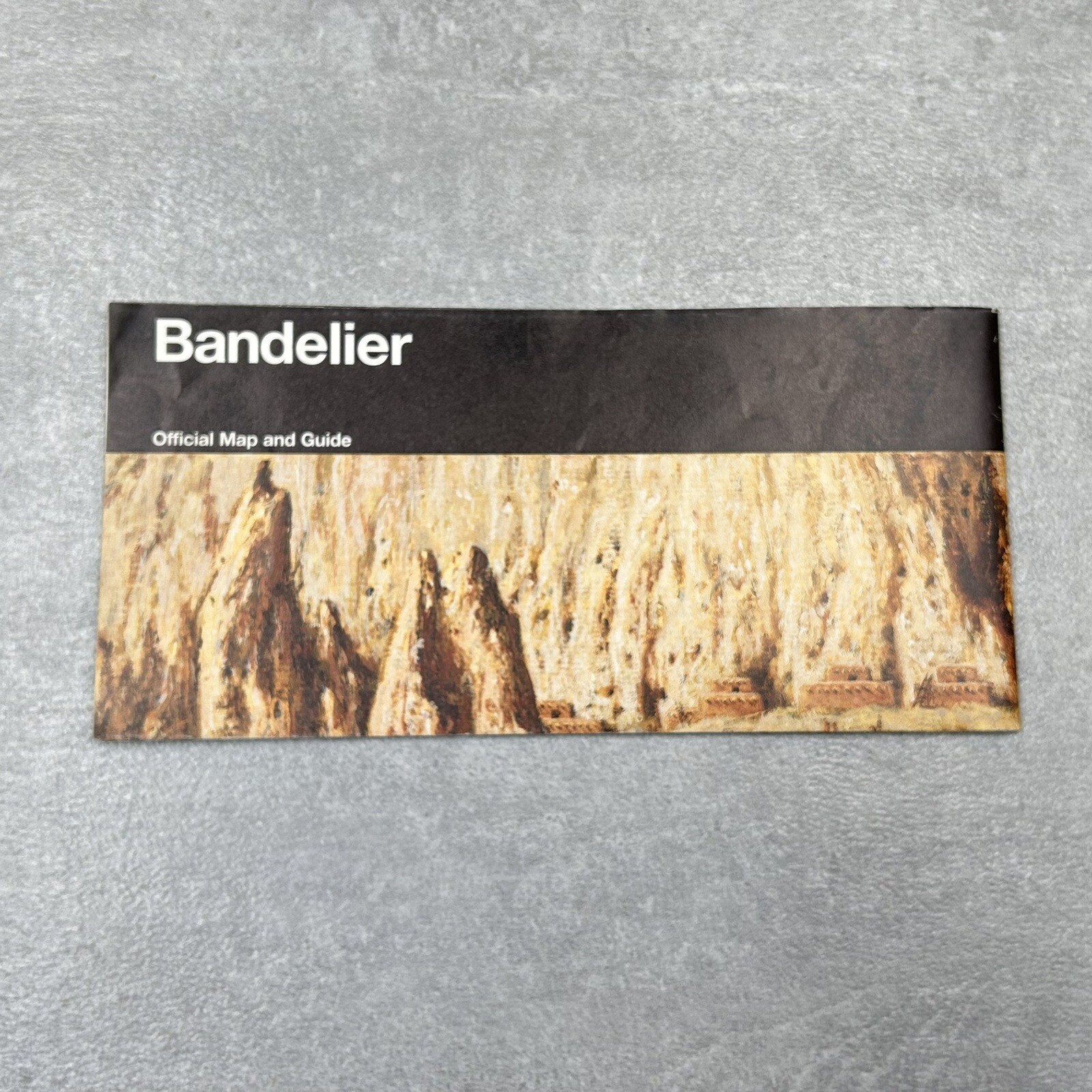 Vintage 1997 Bandelier National Park Service Official Map and Guide New Mexico