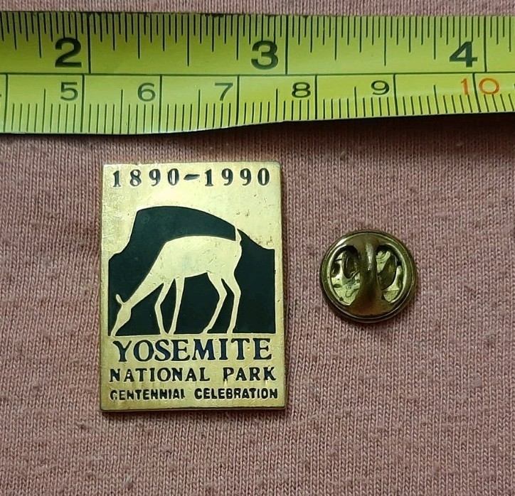 Vtg 1890-1990 Yosemite National Park Centennial Celebration Souvenir Lapel Pin