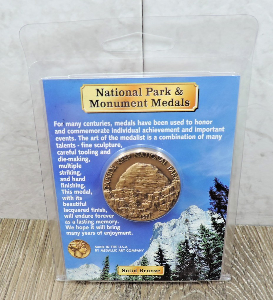 Capitol Reef National Park 1971 National Park & Monument Medals Solid Bronze