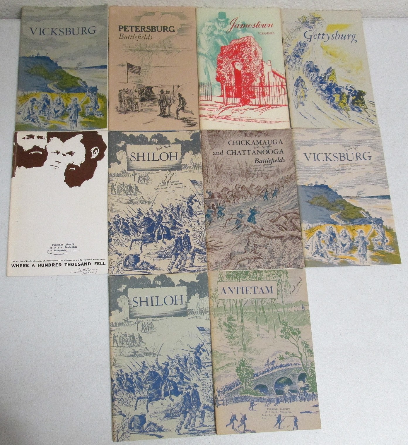 Lot 20 1950’s 60s Civil War Battlefield National Park Historical Guide Handbooks