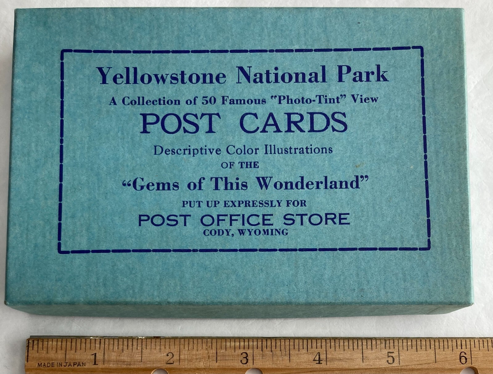 YELLOWSTONE NATIONAL PARK Box of Photo-Tint Postcards (43 of 50) Cody Wyoming