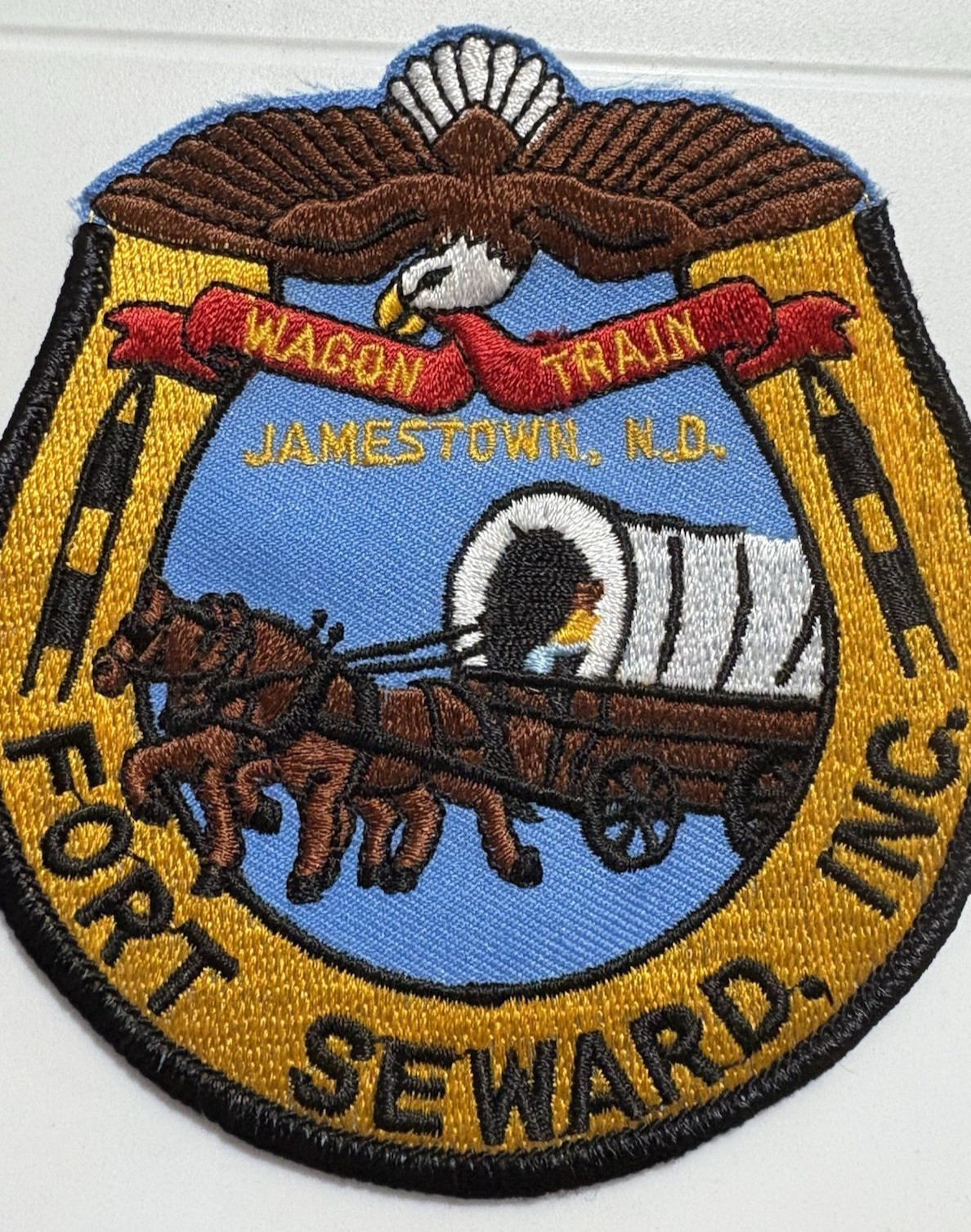Fort Seward Inc. Wagon Train Jamestown North Dakota Souvenir Embroidered Patch