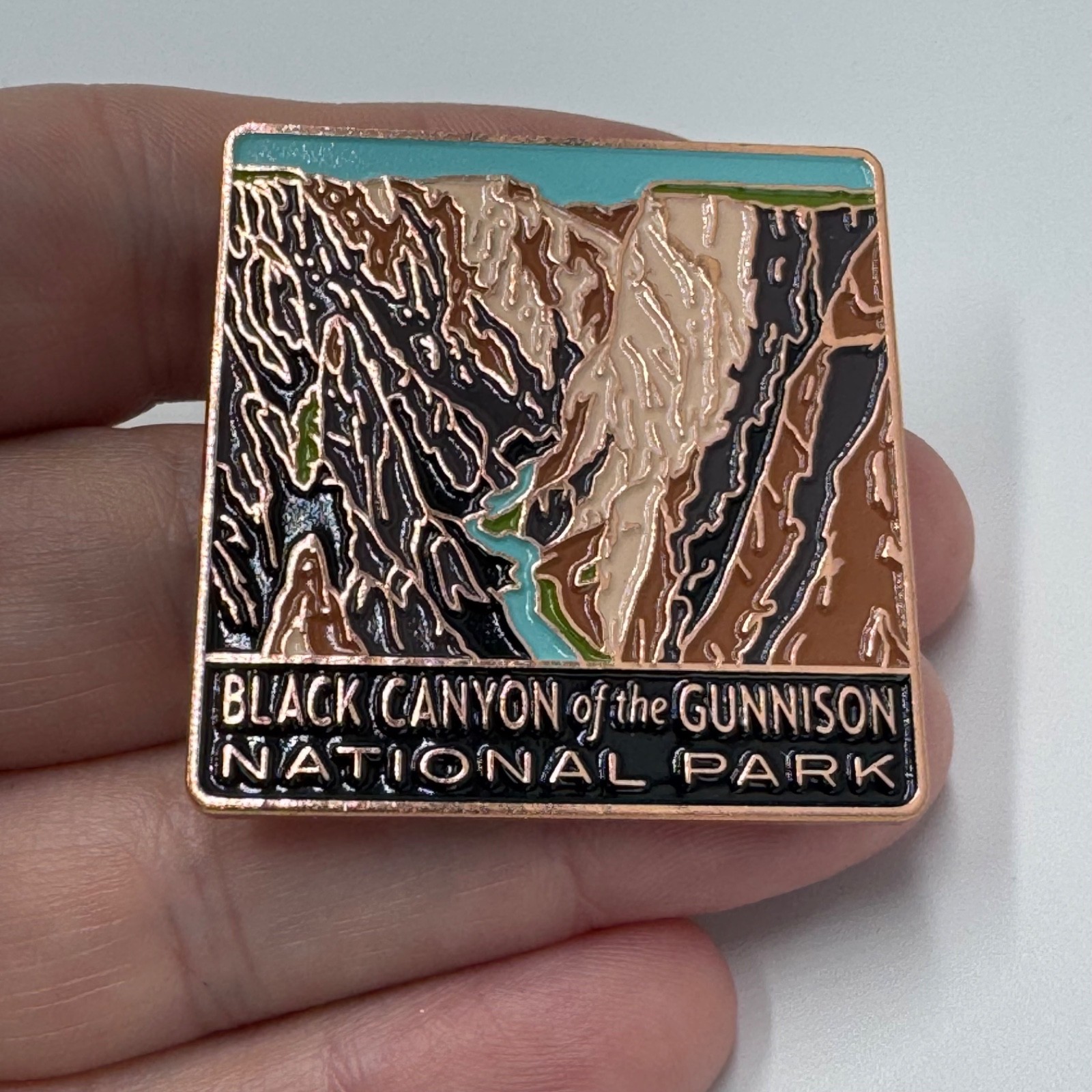 Vintage Black Canyon Of The Gunnison National Park Canyon Scenic Lapel Pin
