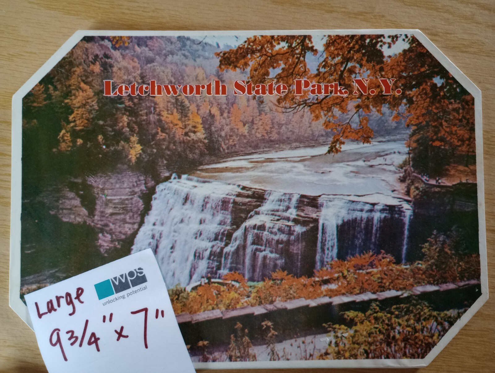 Vintage Letchworth State Park N.Y. Souvenir Hot Pads Set Of 3 Paper/ Cardboard