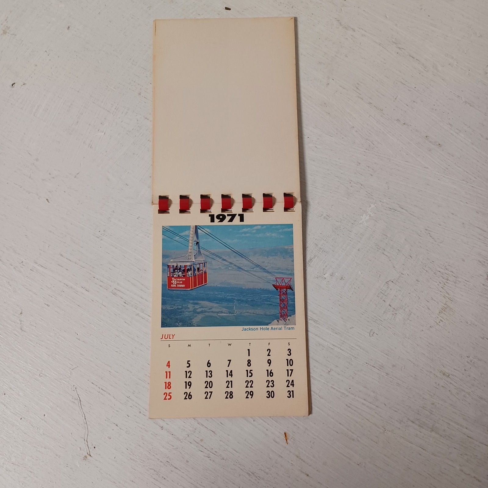 Vtg Jackson Hole And Grand Teton National Park 1971 Calendar Spiral Bound
