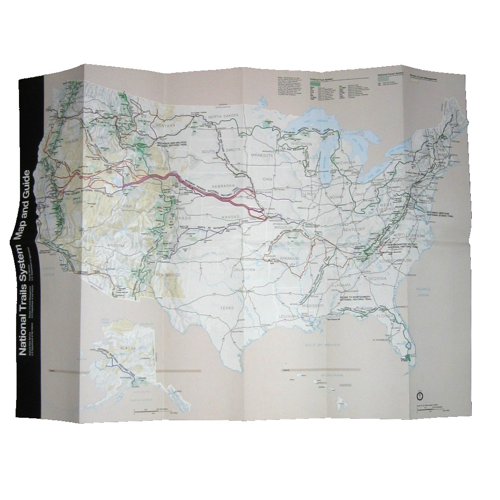 NPS National Trails System Brochure Map & Guide Pamphlet