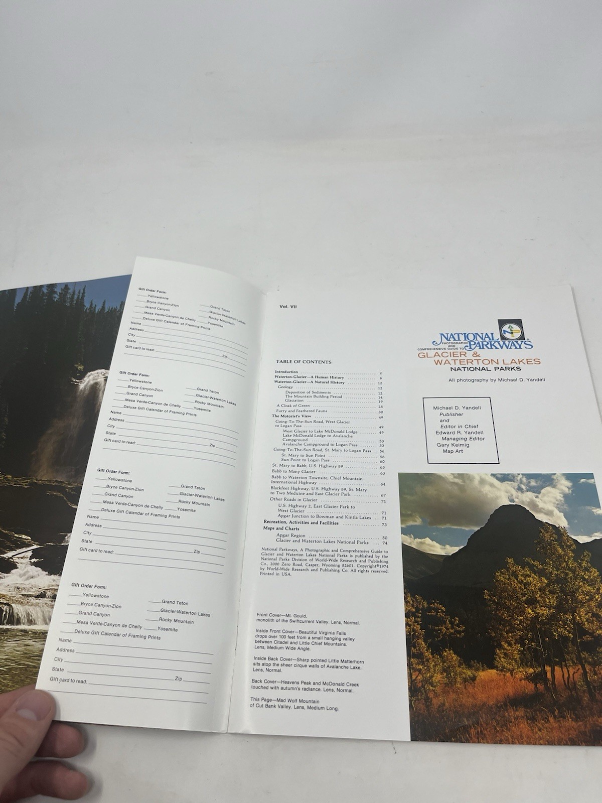1974 National Parkways Guide To Glacier & Waterton Lakes National Parks