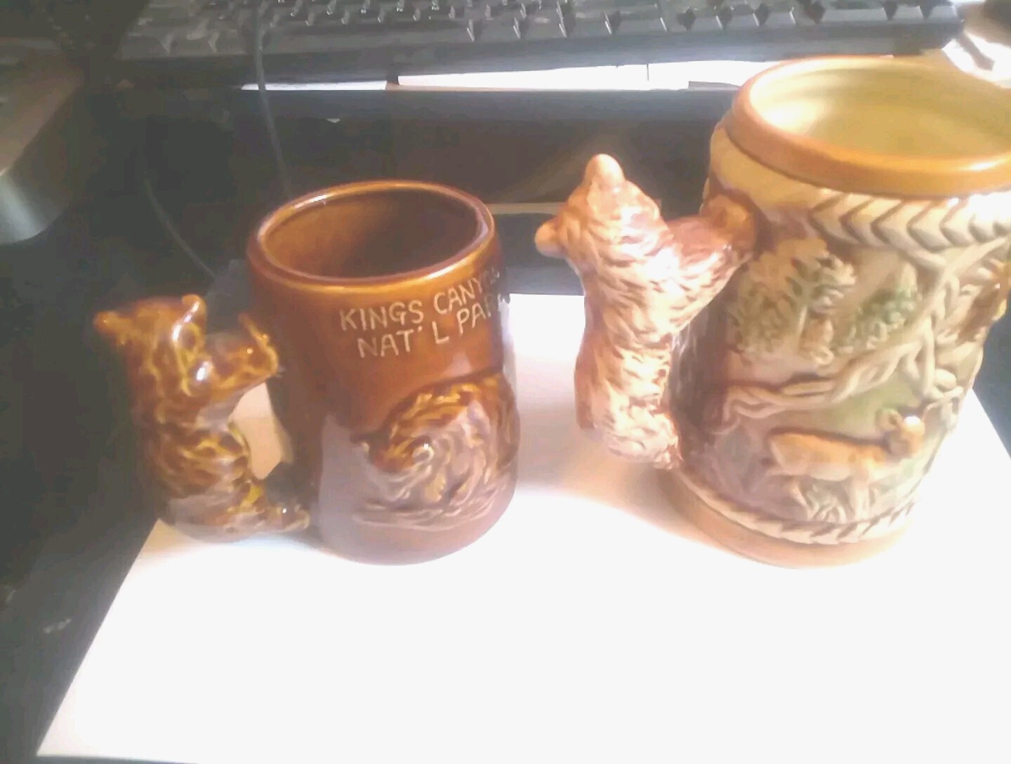 2 Mugs Vintage Rare Sequsoia National Park 1970’S Pre-owned +Mug Made In Japan