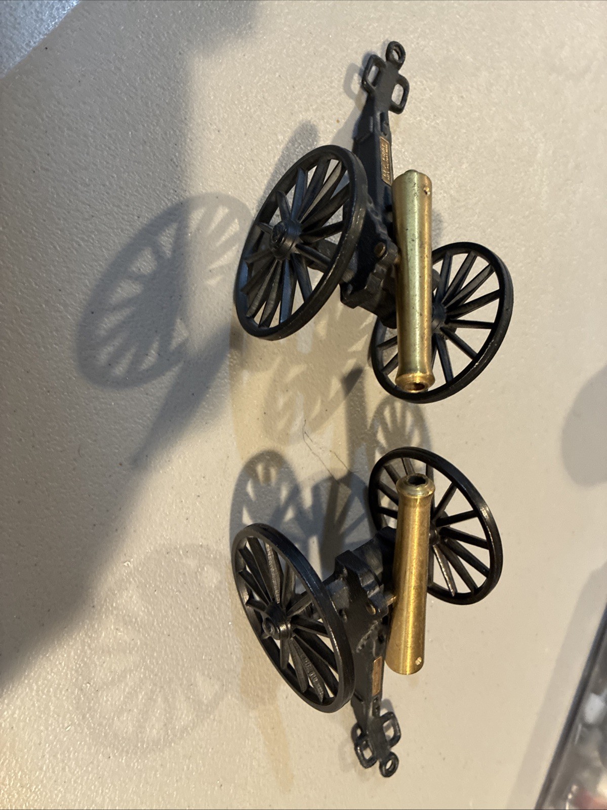 Vtg Miniature Replica Cannon From Pea Ridge & Gettysburg War Cast iron Lot Of 2