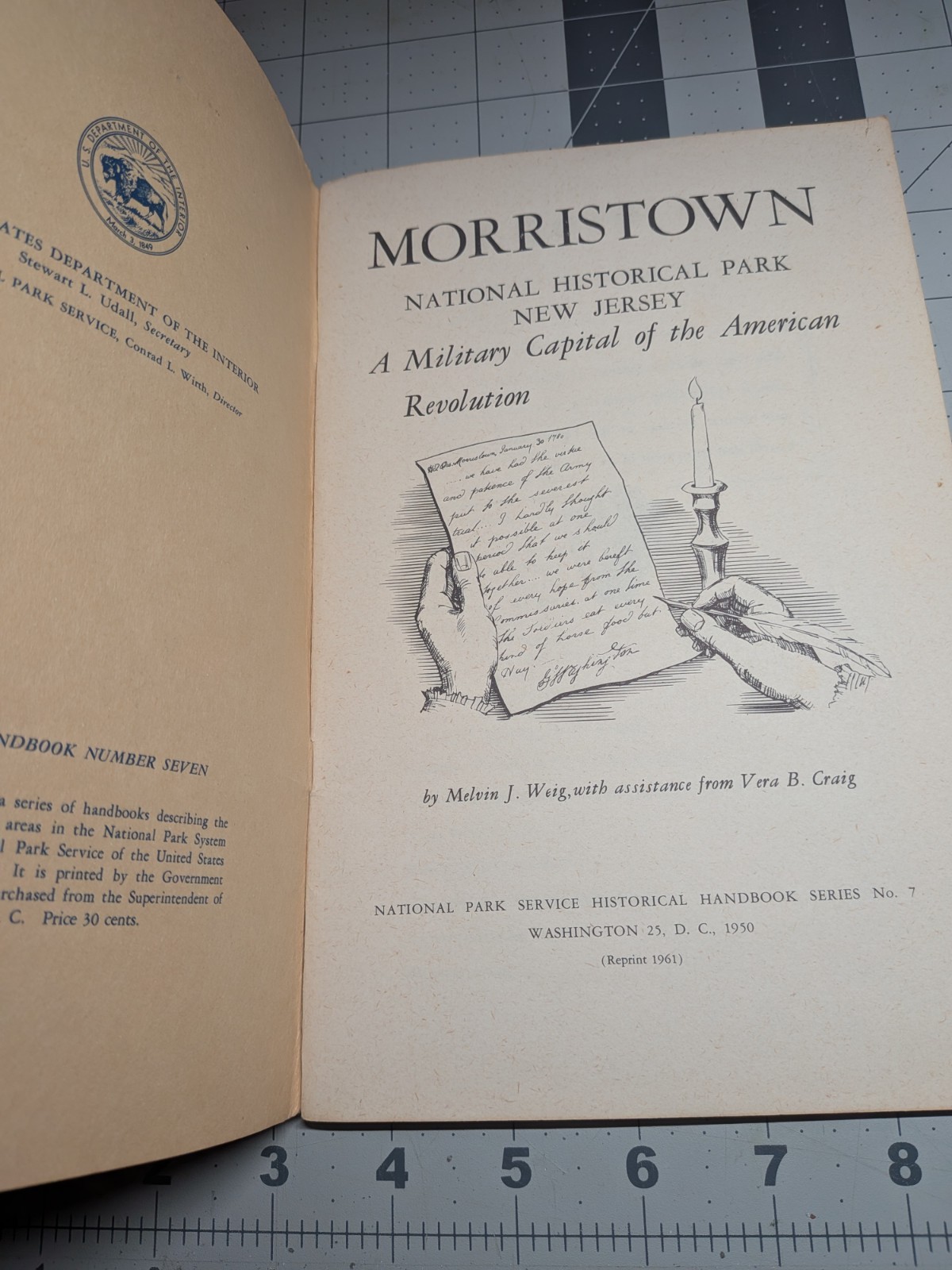 Morristown History Booklet 1961 National Park Service