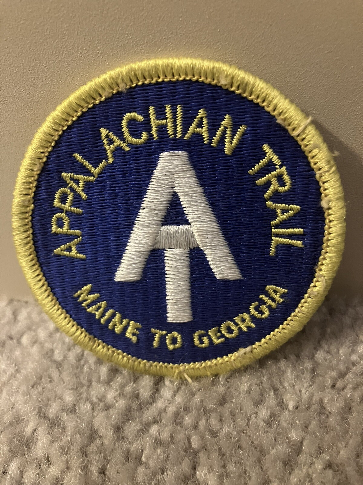 Appalachian Trail- Maine to Georgia AT -Blue Yellow Round Embroidered Patch-NEW