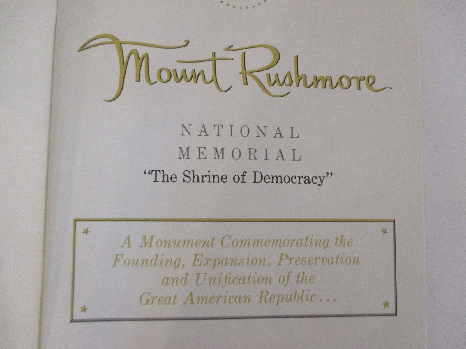 Mount Rushmore National Memorial American Revolution Bicentennial Edition c1975