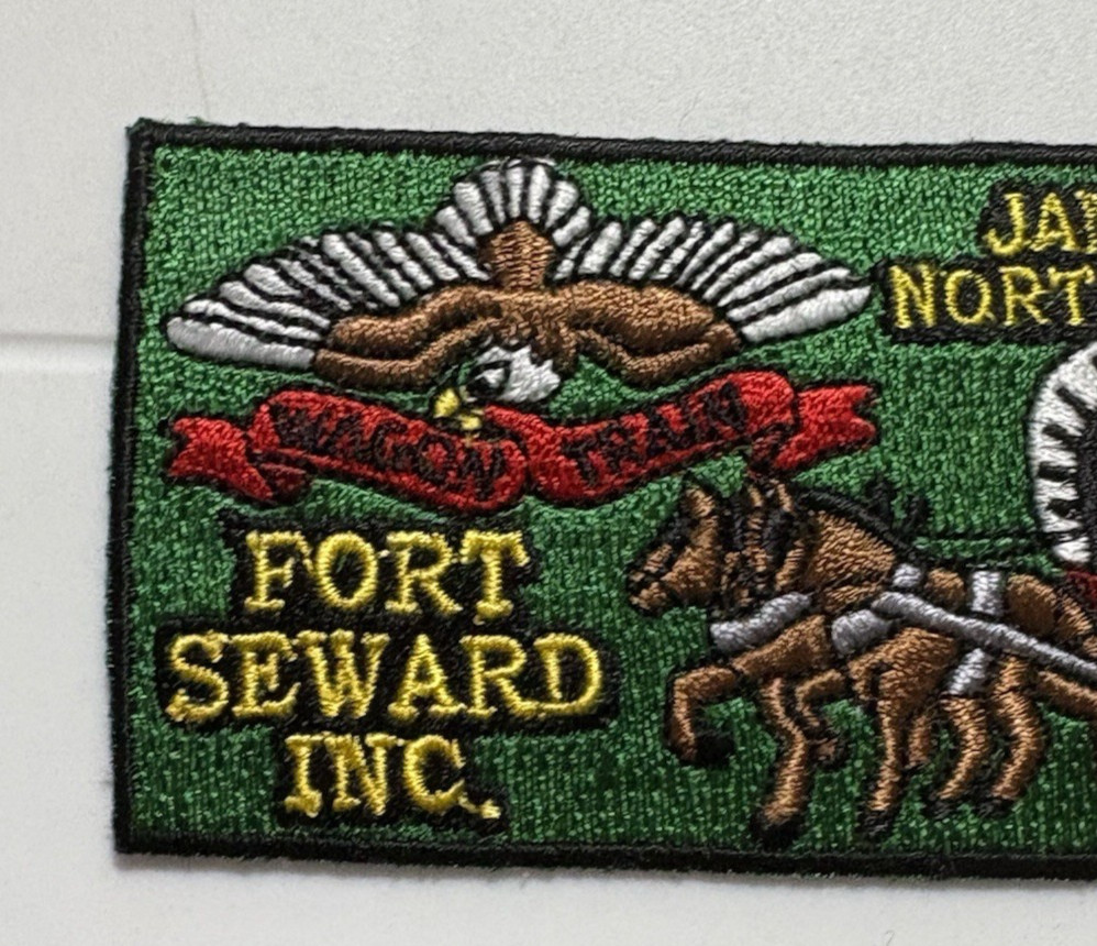 Jamestown North Dakota Fort Seward Wagon Train 4″ long Embroidered Patch Badge
