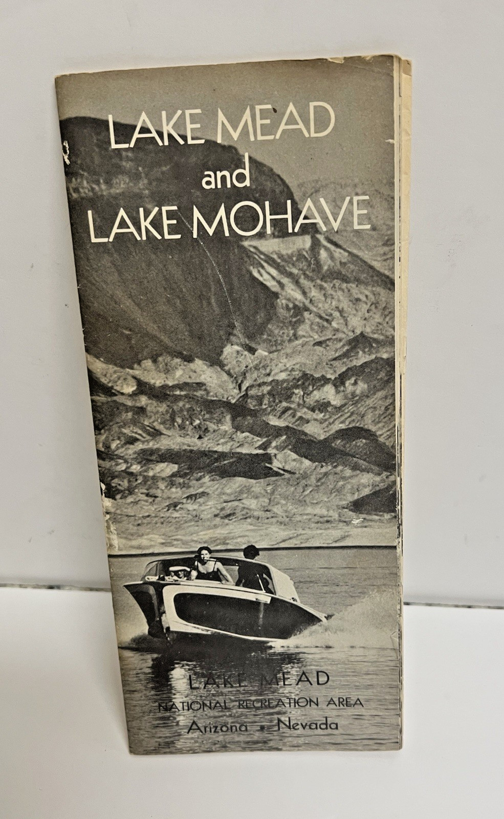 Vintage Lake Mead & Lake Mohave Arizona Nevada Map /Brochure 1957